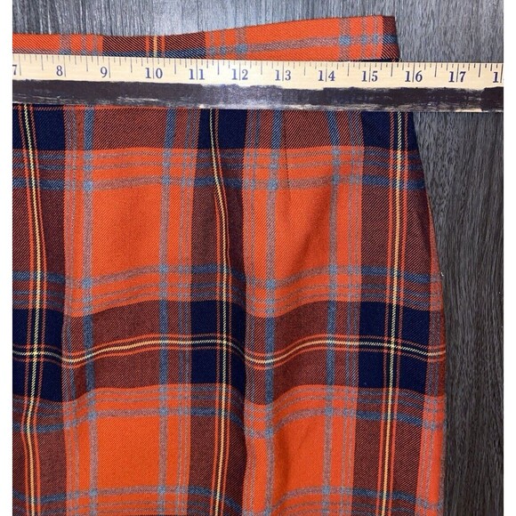 Sag Harbor Blanket Fringe Skirt Sz 16 & Crop Jacket Red Plaid - Picture 10 of 16